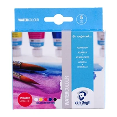 Imagen de Acuarelas Van Gogh, Estuche de Mezcla Colores primarios Tubos 5 x 10 ml (20820115)
