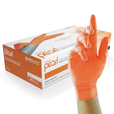 Imagen de UNIGLOVES GP0133 guantes desechables multiusos, sin polvo y látex, tamaño mediano, caja de 100