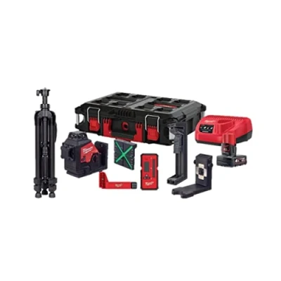 Imagen de M12 3PLKIT 401P_3PL_Laser verde 12 V de 3 líneas 360 con accesorios Milwaukee