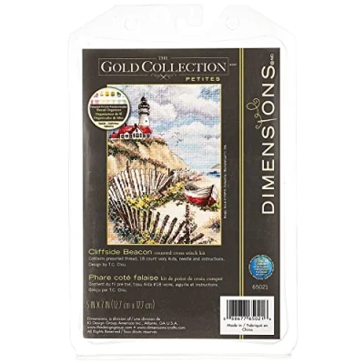 Imagen de Dimensions Faro de Cliffside, Algodón, Multicolor, 13 x 18 cm