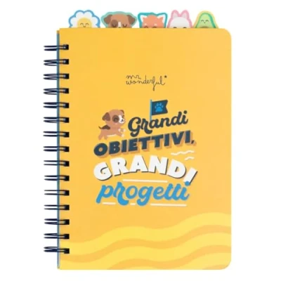 Imagen de Mr. Wonderful Cuaderno A5 con separadores pestañas grandes objetivos, proyectos