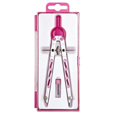Imagen de Alco Albert 1356 20 Geometría Compás con rueda dentada Guía, longitud 165 mm, Plata/Rosa