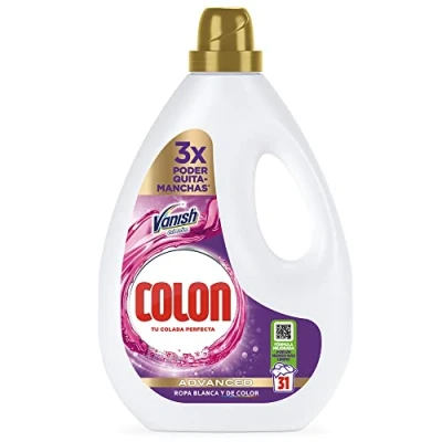 Imagen de Colon Vanish Advanced Detergente Para Lavadora Con Quitamanchas (Adecuado Ropa Blanca Y De Color, Formato Gel, Hasta 31 Dosis) 200 ml