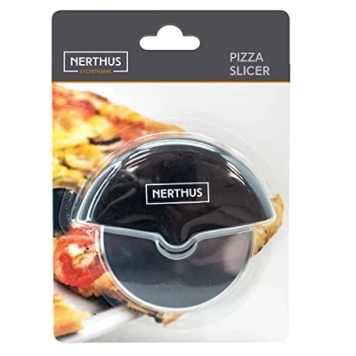 Imagen de Nerthus FIH 089 Corta pizzas redondo de Acero Inoxidable con superficie Antideslizante