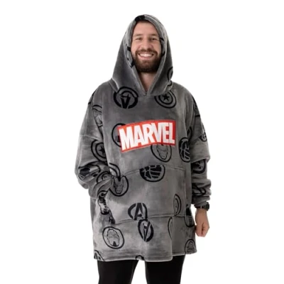 Imagen de Marvel Vengadores Sudadera con Capucha para Hombre Jersey Gris Iconos graficos Estampados por Todas Partes de Los