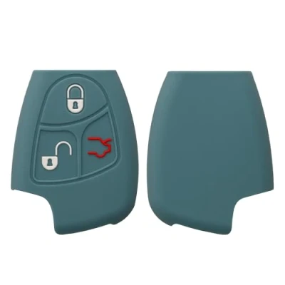 Imagen de kwmobile Funda Compatible con Mercedes Benz Llave de Coche 2 3 Botones Carcasa Protectora Silicona para Case en Noche ártica