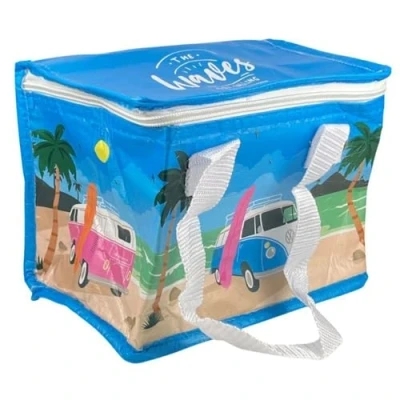 Imagen de Bolsa de Comida isotérmica plástico Reciclado Volkswagen Van Bus Combi VW T1 The Waves Are Calling