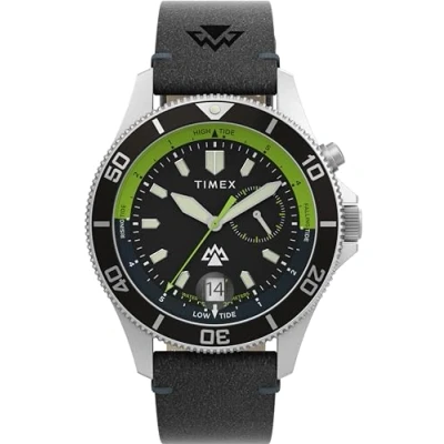 Imagen de Timex Reloj Analógico para Hombres de Cuarzo con Correa en Cuero TW2W21900