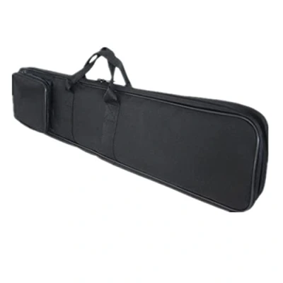 Imagen de bolsa de transporte suave, almacenamiento flauta, funda para flautas con bolsillo frontal, correa el hombro capacidad 5 flautas, Black