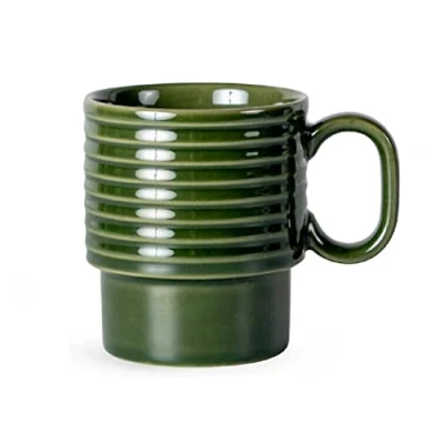 Imagen de Sagaform Coffee &amp; More 5018370 Taza de café (2 piezas, gres, 25 cl, 12 x 8 9 cm), color verde