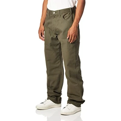 Imagen de Dickies Jeans de Carpintero Pato Arenado Ajuste Relajado para Hombre, Verde (Moss), 34W/30L