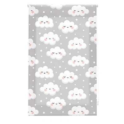 Imagen de Blindecor Digital Infantil Estor Enrollable Translúcido con Estampado Impresión Modelo Happyclouds 110 x 180 cm (ancho por alto) Tamaño de la Tela 107 175 Estores para Ventanas