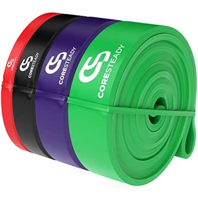 Imagen de Coresteady Gomas elásticas de musculación Set 4 Bandas Resistencia para dominadas Goma Hombres y Mujeres Entrenamiento, Ejercicios asistidas