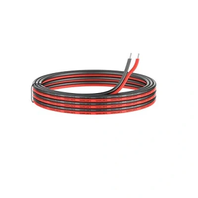 Imagen de 3.3 mm² 2 Conductor Cable de silicona paralelo 10Metros [negro 5M rojo 5M] 12awg cables conexión cobre estañado trenzado sin oxígeno Resistencia a altas temperaturas