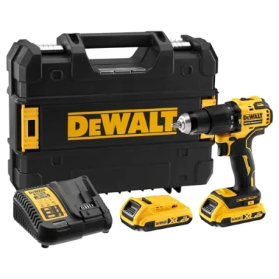 Imagen de DeWalt DCD709D2T QW Taladro Percutor sin escobillas XR 18V 13mm 65Nm con 2 baterías Li Ion 2,0Ah y maletín TSTAK, 18 V, Schwarz/Gelb, Size