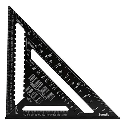 Imagen de Regla Triangular Cuadrada, de Triángulo 12 Pulgadas Aleación Aluminio Forma Herramienta Medición Alta Precisión para Ingeniero Carpintero