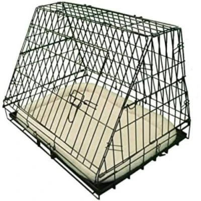 Imagen de Lujosa jaula plegable Ellie Bo de 76 cm para cachorros perro en color negro con bandeja metálica resistente a mordiscos, acolchado y frontal inclinado coche