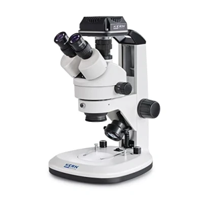 Imagen de Kern OZL 468C825 Microscopio estereoscópico de Zoom, Ocular: HWF 10x Ø 20 mm, Lente: 0,7X 4,5X, Iluminación: 3W LED (incidente); (transmitiendo), Incl. cámara ODC 825 (5 MP, USB 2.0)