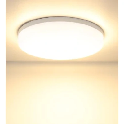 Imagen de Kambo LED Lámpara de Techo 48W Plafon Redonda ∅30cm Luz Plafón Moderno 4320LM Blanco Frío 3000K Para Baño Cocina Sala Estar Dormitorio Pasillo Comedor Balcón