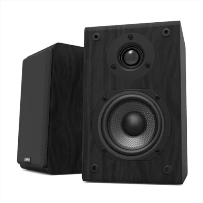 Imagen de LONPOO LP42 Altavoces de estantería pasivos, Par estantería,Hi Fi Altavoz 2 vías, 150W Potencia, Woofer 4&quot;, Bookself Speakers, Negro