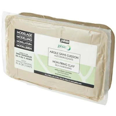Imagen de Pébéo 766302 Modelado Arcilla sin cocción Bianca, Pan de 1,5 kg