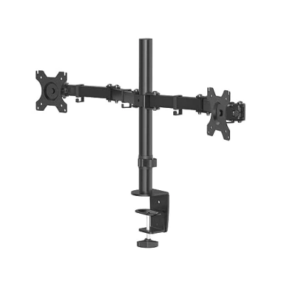 Imagen de Soporte monitor Hama Holder, De 13&quot; a 32&quot; con 2 Brazos, VESA 75x75 100x100, Inclinación +45/ 45, Giro 180, Hasta 8kg, Altura ajustable, Negro