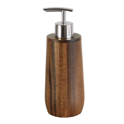 Imagen de Kleine Wolke Dispensador de jabón Acaia, Accesorios, Color marrón, Material: Acacia, Longitud 7,2 x Ancho Altura 19,3 cm