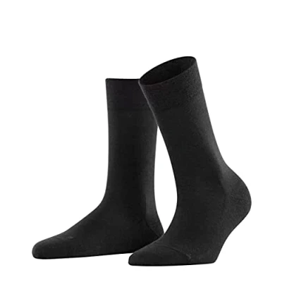 Imagen de FALKE Sensitive Berlin W SO lana algodón con cinturilla de confort 1 par, Calcetines Mujer, Negro (Black 3000) nuevo ecológico, 39 42