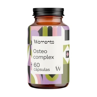 Imagen de Woments Osteo complex 60 cápsulas Calcio y vitaminas C, D3 K2 Complemento alimenticio Contribuye al mantenimiento de los huesos músculos Ayuda a la formación colágeno.