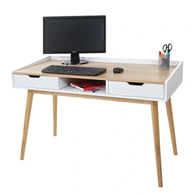 Imagen de Escritorio hwc a70, mesa de ordenador, 120 x 55 cm MDF aspecto fresno