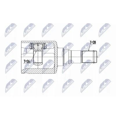 Imagen de NTY NPW VV 070 Junta Homocinética Transmisión automática Eje delantero, izquierda