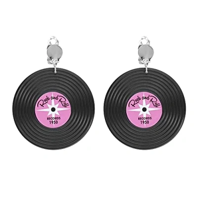 Imagen de Pendientes de disco para mujer, diseño año 50 I vinilo Rock n Roll, Papel