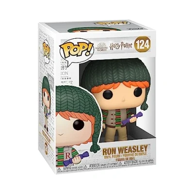 Imagen de Funko Pop! Harry Potter: Holiday Hermione Granger Ron Weasley 1 Figura de Vinilo Coleccionable Idea Regalo Mercancia Oficial Juguetes para Niños y Adultos Movies Fans