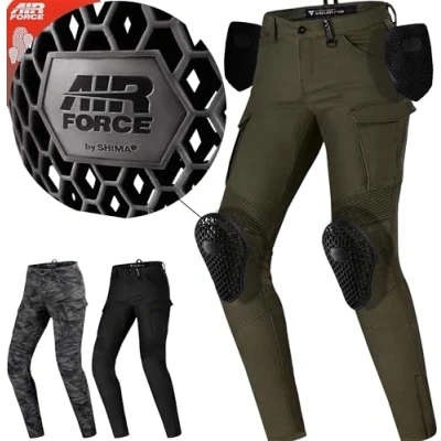 Imagen de SHIMA Giro 2.0 Lady Pantalon Moto Mujer Pantalones Elásticos, Slim Fit, de Carga con Capa Calefactora, DuraQL, Prottecion CE Rodilla y Cadera, Bolsillos Laterales (Khaki, 30 Long)