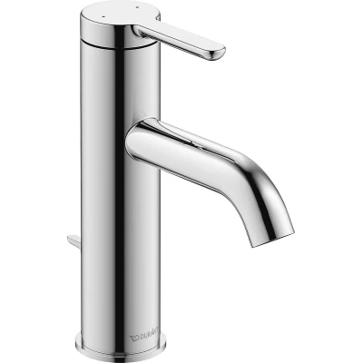 Imagen de Duravit C11020001 Monomando Mediano (Altura de caño 86 mm) baño con Grifo Lavabo desplegable Cartucho cerámica, Cromado, M