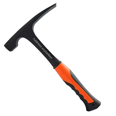 Imagen de Candeon Piqueta Martillo Geologo De Ladrillo, 285mm 846g Acero Carbono Exploración Geología Geológico Cabeza Plana Brick Hammer Con Mango Goma Cómodo