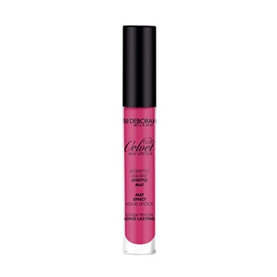 Imagen de Deborah Milano Fluid Velvet Mat Lipstick, N.20 Fuchsia, Lápiz labial líquido efecto mate de larga duración, aporta labios suaves e hidratados, 4,5 gr