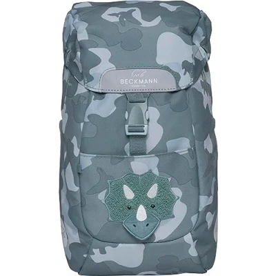 Imagen de BECKMANN, Mochila de guardería Classic Mini, 2 5 años, para y excursiones, incluye funda lluvia, 12 l, Dinosaur