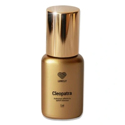 Imagen de LOVELY pegamento para pestañas CLEOPATRA muy rápido 8 semanas de adhesión alérgicos extensiones profesionales 5ml, negro