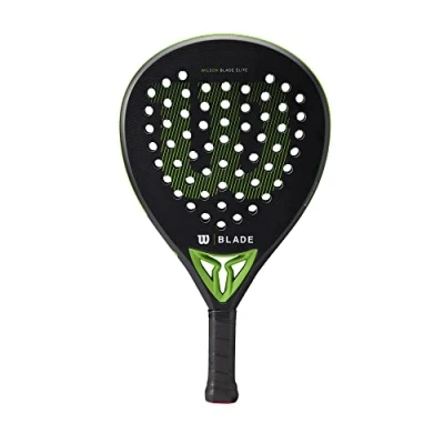 Imagen de Wilson Pala de Pádel Blade Elite v2, Compuesto Fibra Vidrio y Carbono/EVA, 365 g, Tamaño Cabeza 510 cm², Negro/Rojo/Verde neón