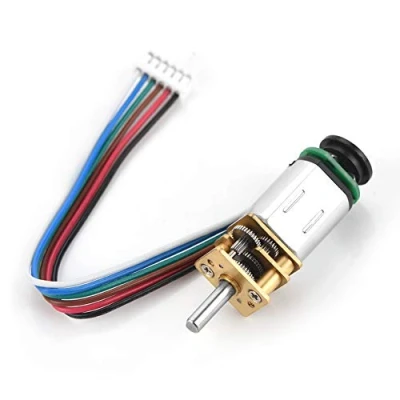 Imagen de Motor del engranaje 2W GBMQ GM12BY20 de DC 6V con el codificador codificado magnético Hall disco(6V 30RPM)