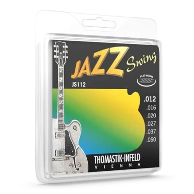 Imagen de Thomastik Cuerdas para Guitarra Eléctrica Jazz Swing Series niquel Flat Wound juego JS112 Medium Light .012 .050w