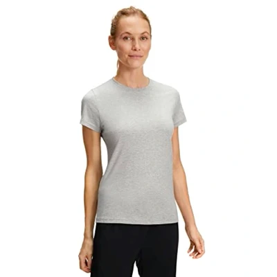 Imagen de FALKE Core Logo Round Neck W S/S SH Lyocell algodón regulación de la Humedad 1 Pieza, Camiseta Mujer, Gris (Grey Heather 3757), M