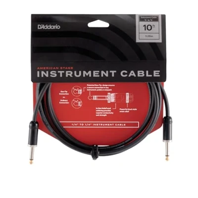Imagen de Planet Waves PW AMSG 10 Cables guitarra, Color Negro, 3.1 m