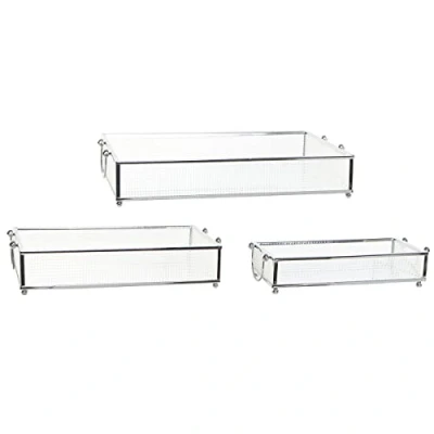 Imagen de DKD Home Decor Juego de bandejas, Glas Metall, Estándar