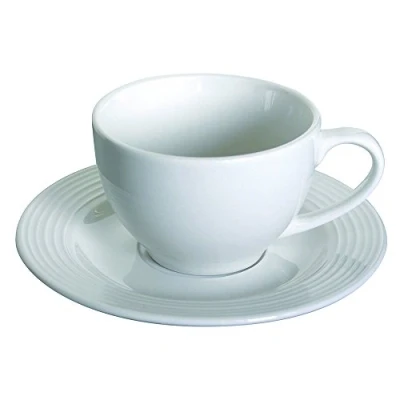 Imagen de Tognana Polis Circles Unidades 6 Tazas de té con platillo, Porcelana, Blanco