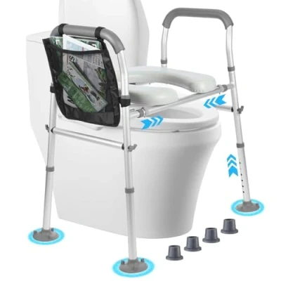 Imagen de elevador wc adulto, alzador wc, adaptador mayores, altura adulto con reposabrazos, adultos, alza para asiento de inodoro