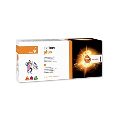 Imagen de Novadiet AKTINER PLUS viales con Jalea Real, Guaraná, Ginseng y Vitaminas Complemento Alimenticio que Reduce el Cansancio la Fatiga Mejora Rendimiento Físico Mental 20 de 10 ml
