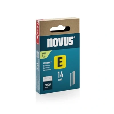 Imagen de NOVUS TOOLS clavos de 14 mm, 1000 tipo J/14, caja deslizante, para fijación molduras y otras maderas