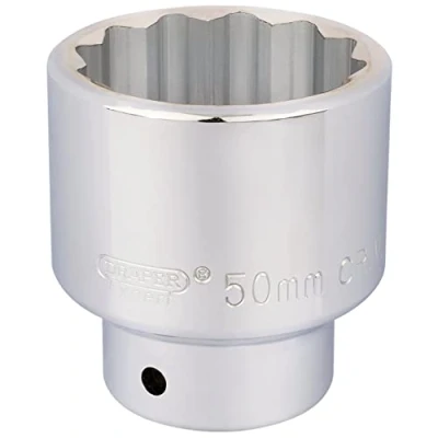 Imagen de Draper T MM/B Llave de vaso cuadrada 12 puntos (50 mm), color azul